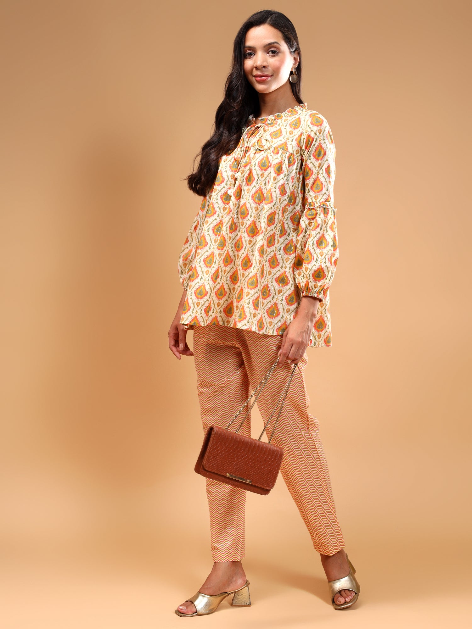 Printed Pure Cotton Top With Trousers - Five Miles