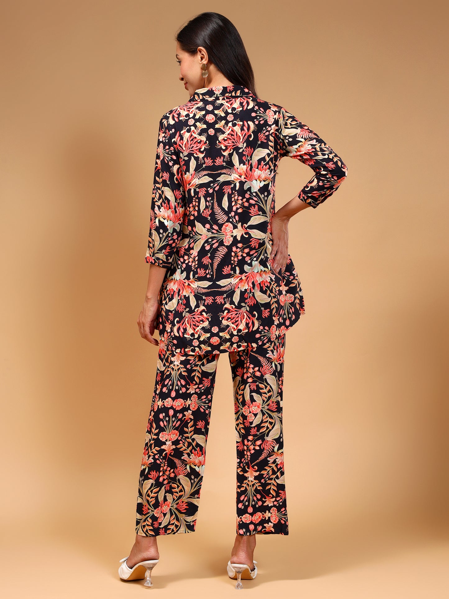 Floral Printed Tunic with Trousers - Five Miles