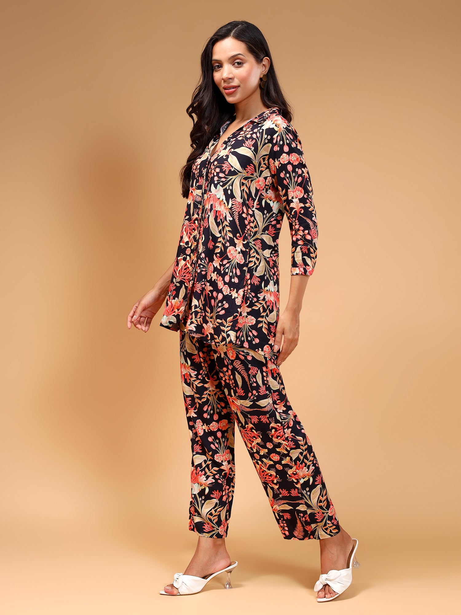 Floral Printed Tunic with Trousers - Five Miles