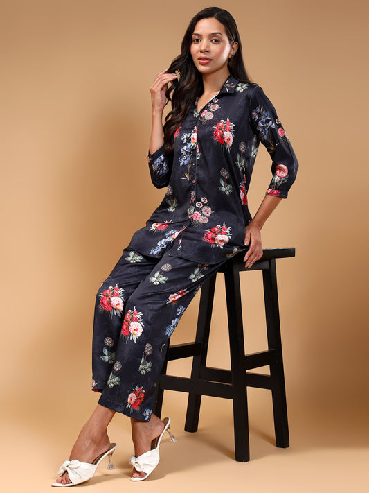 Floral Printed Shirt & Trousers - Five Miles