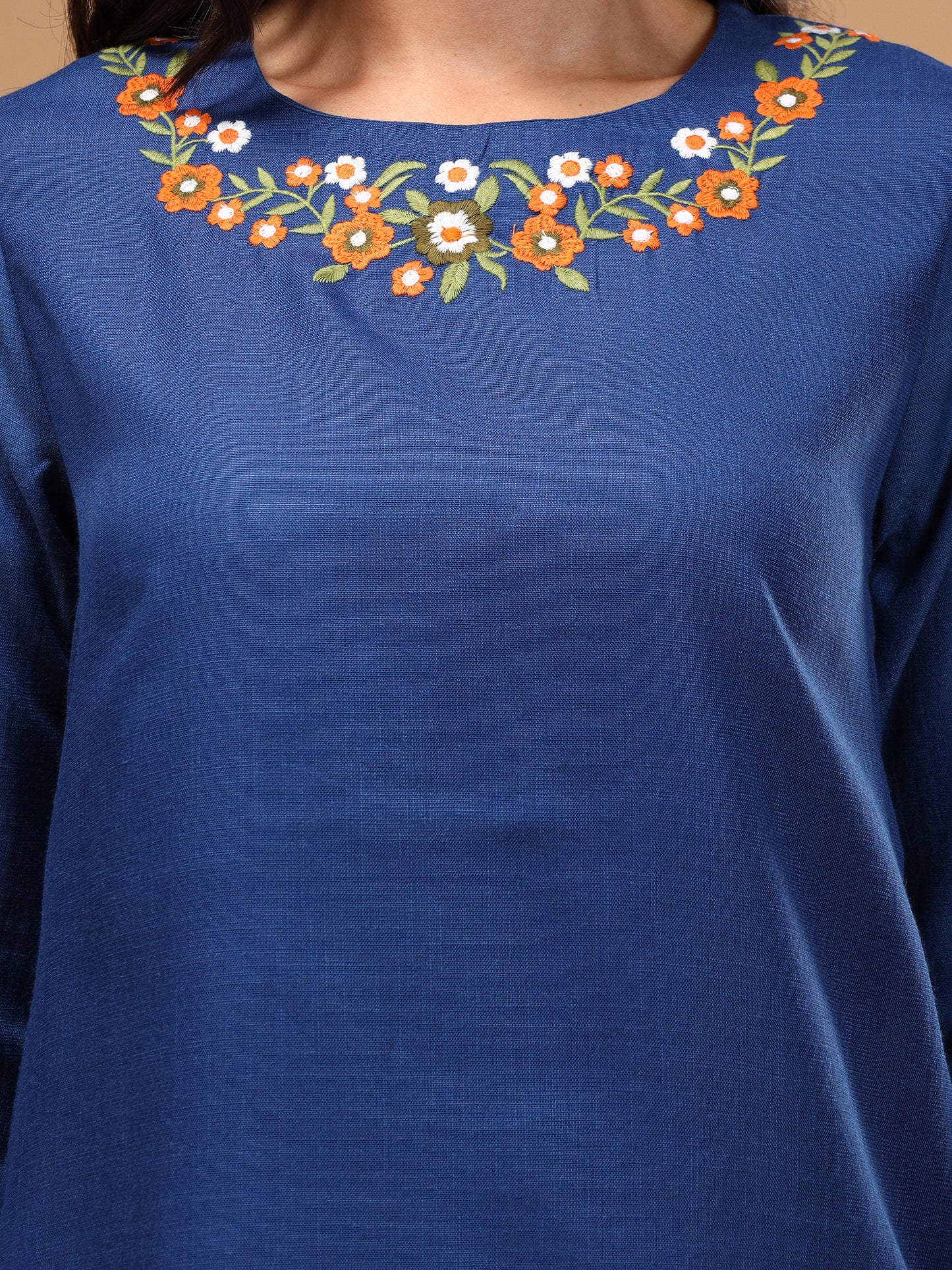 Floral Embroidered Tunic With Trousers - Five Miles