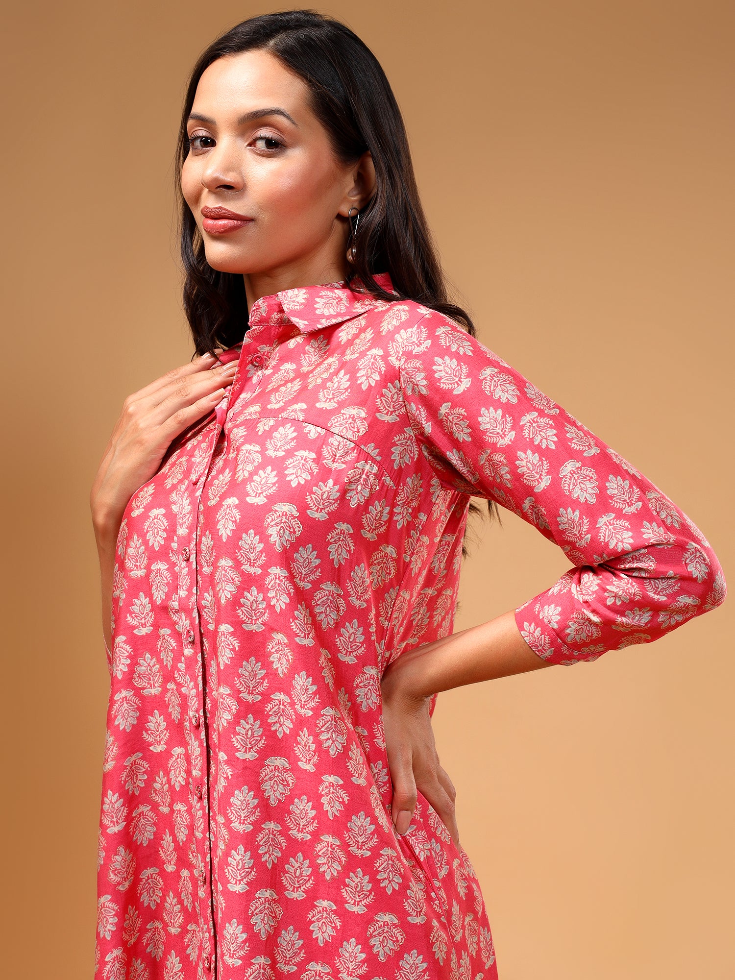 Ethnic Motif Printed Shirt & Trousers - Five Miles