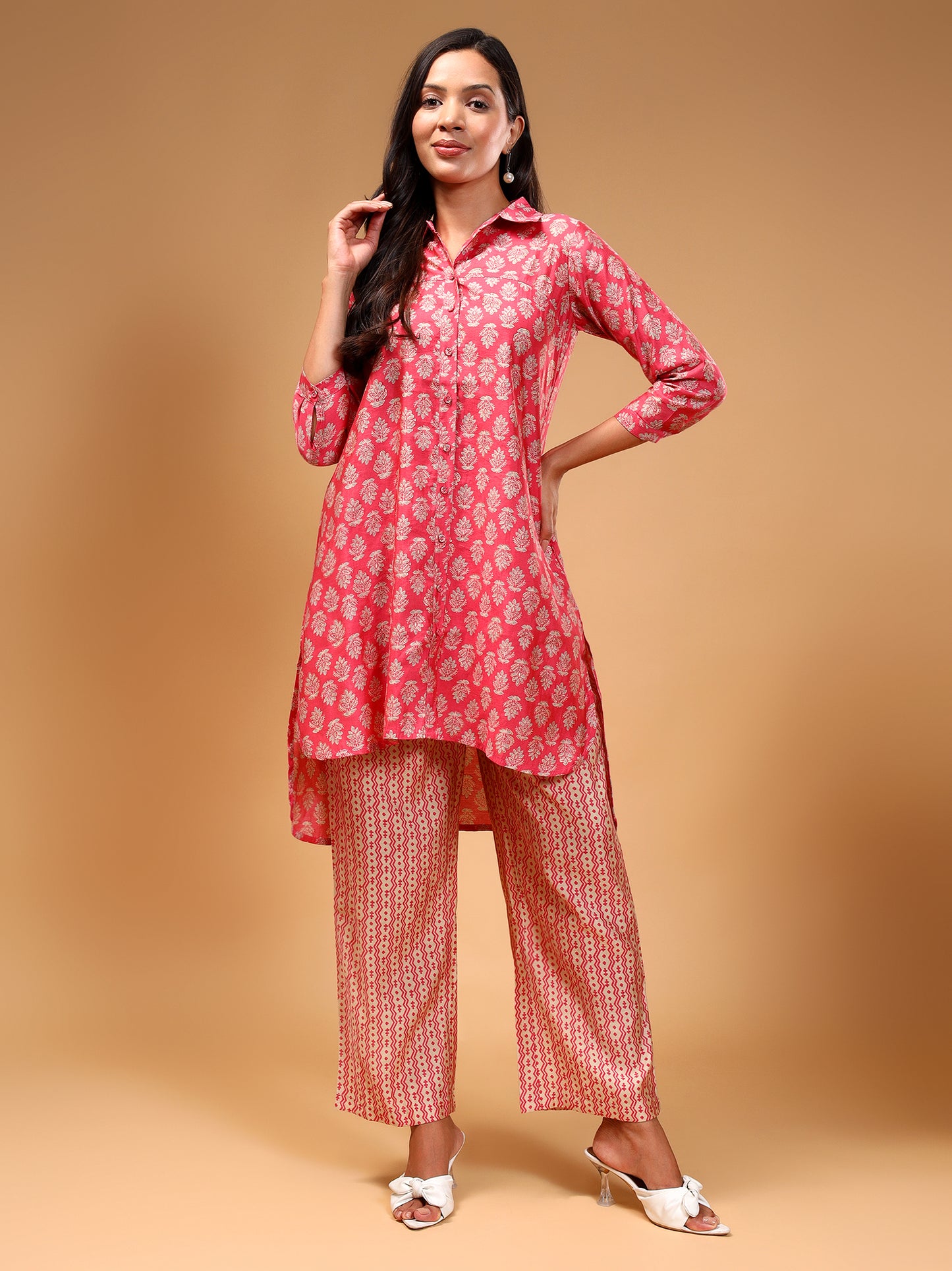 Ethnic Motif Printed Shirt & Trousers - Five Miles