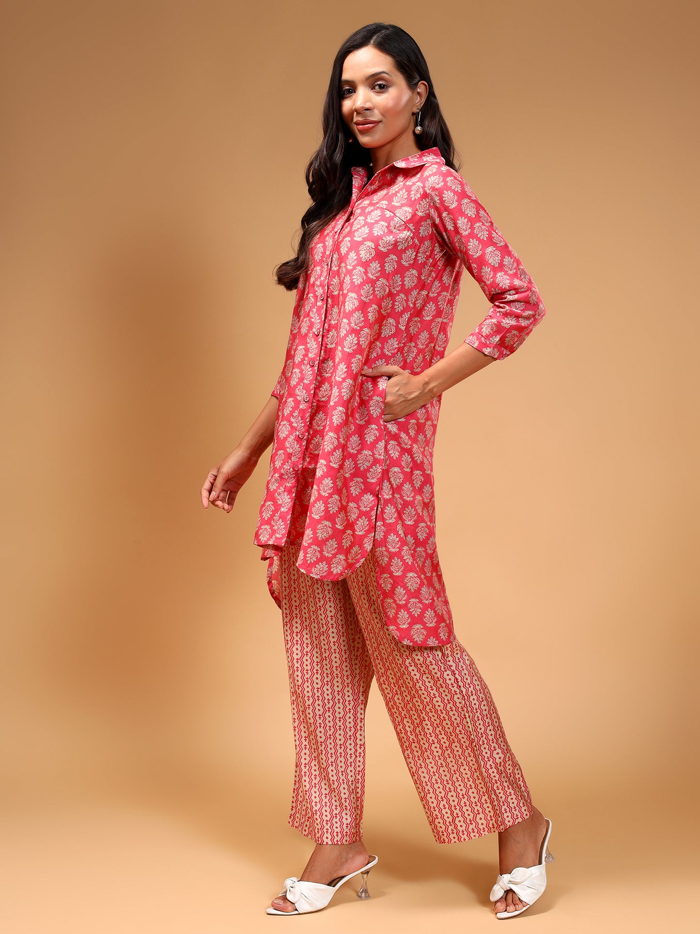 Ethnic Motif Printed Shirt & Trousers - Five Miles