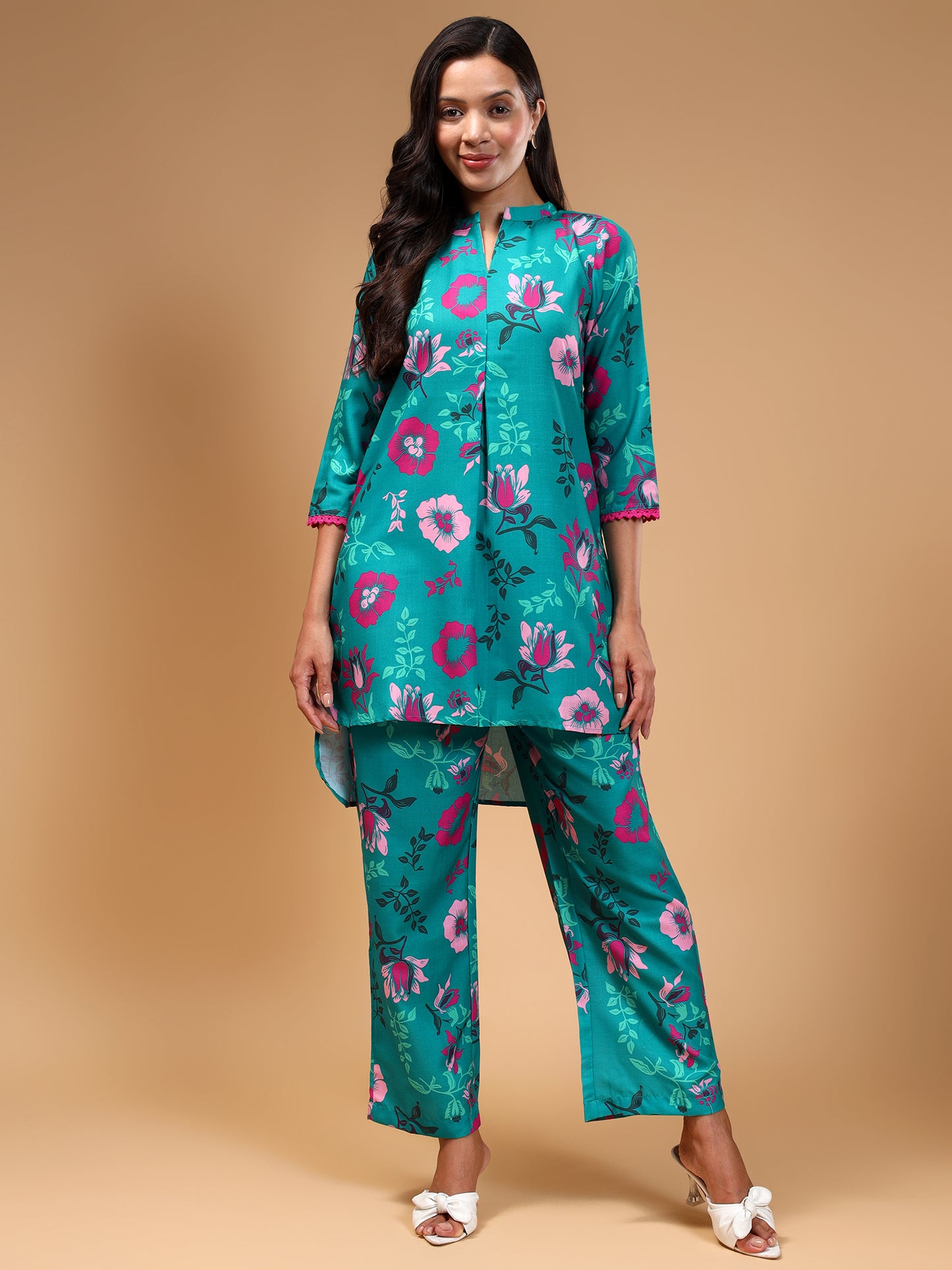 Floral Printed Tunic & Trouser - Five Miles