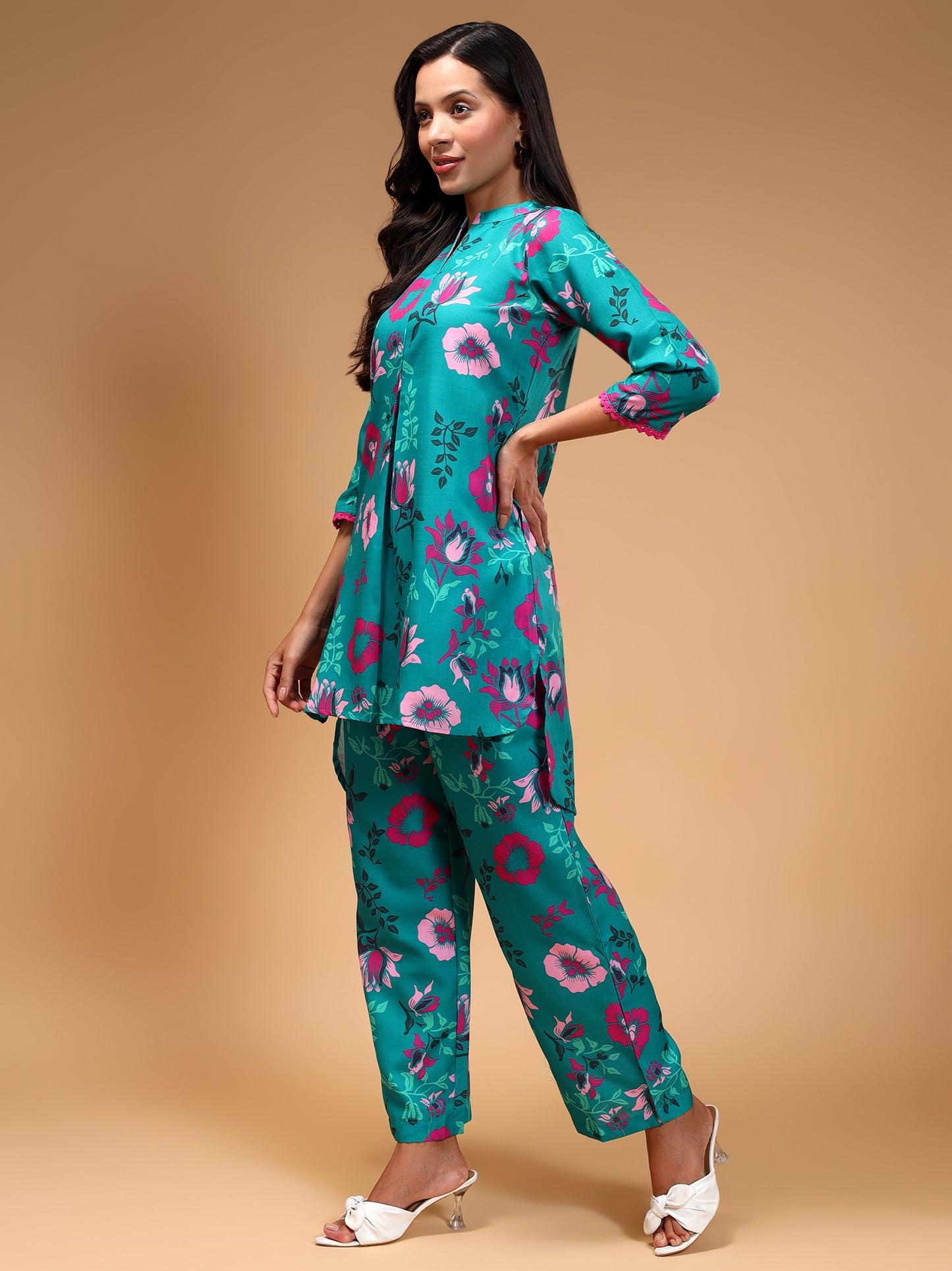 Floral Printed Tunic & Trouser - Five Miles