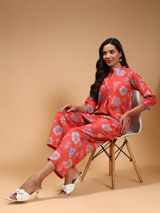 Floral Printed Tunic & Trouser - Five Miles