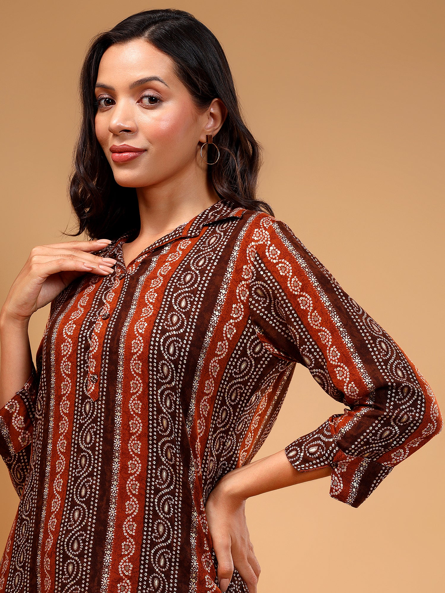 Bandhani Printed Tunic With Trouser - Five Miles