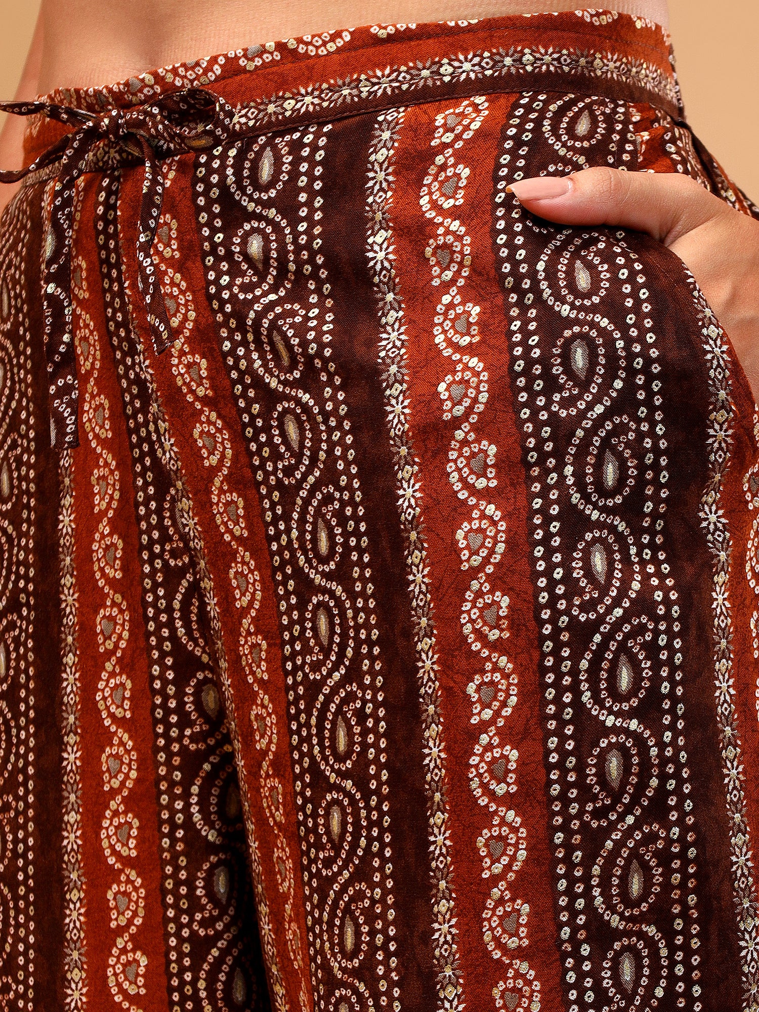 Bandhani Printed Tunic With Trouser - Five Miles