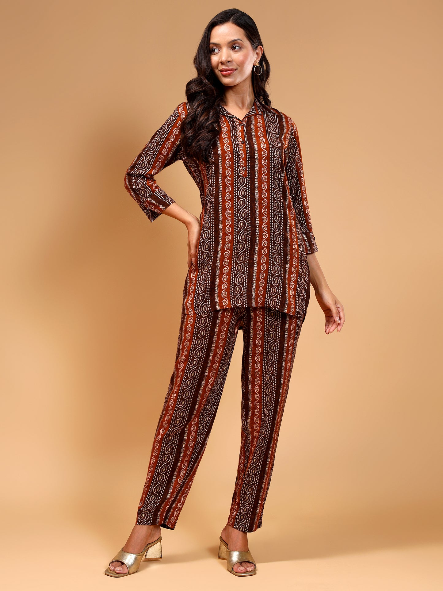 Bandhani Printed Tunic With Trouser - Five Miles