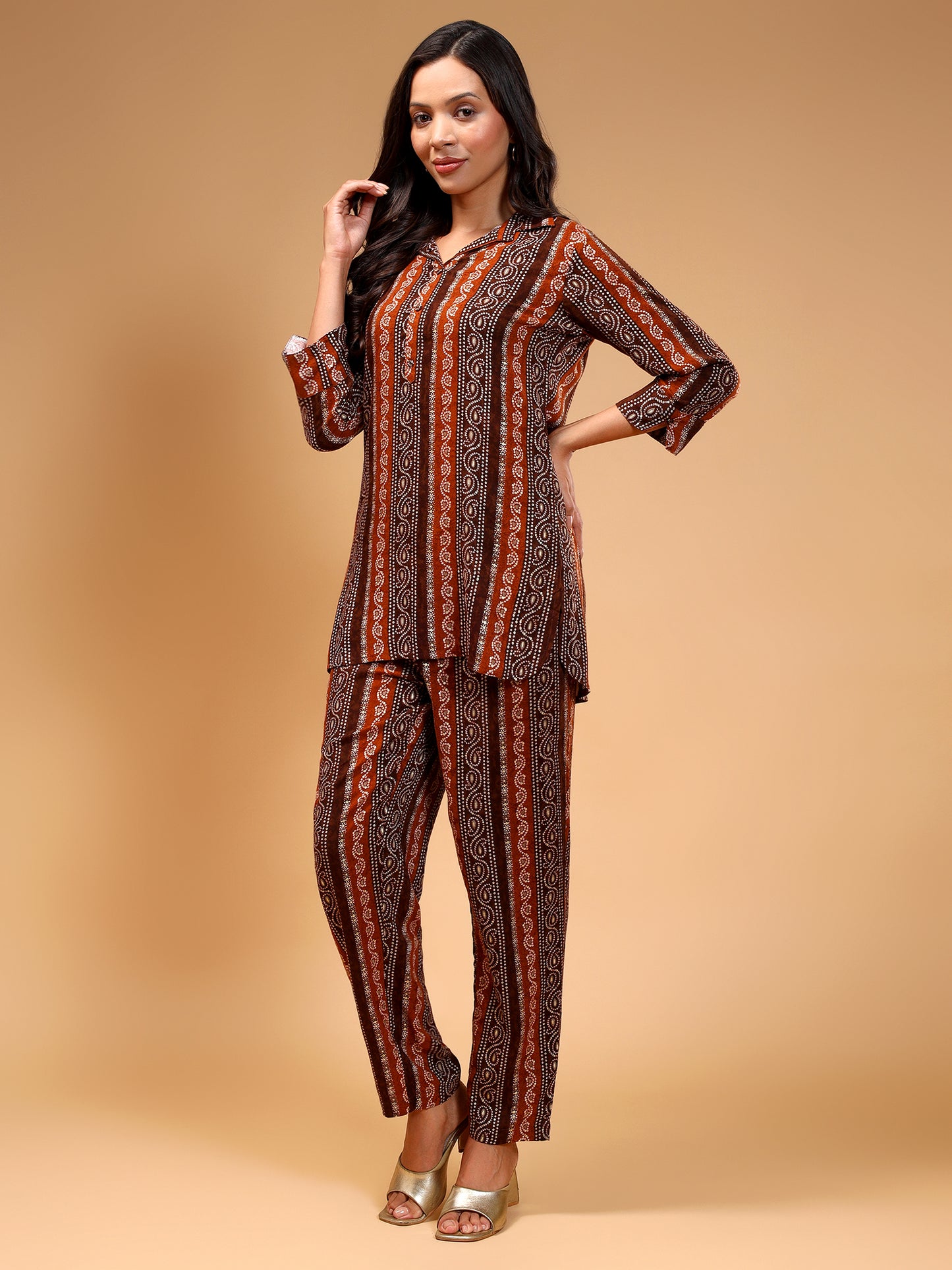 Bandhani Printed Tunic With Trouser - Five Miles