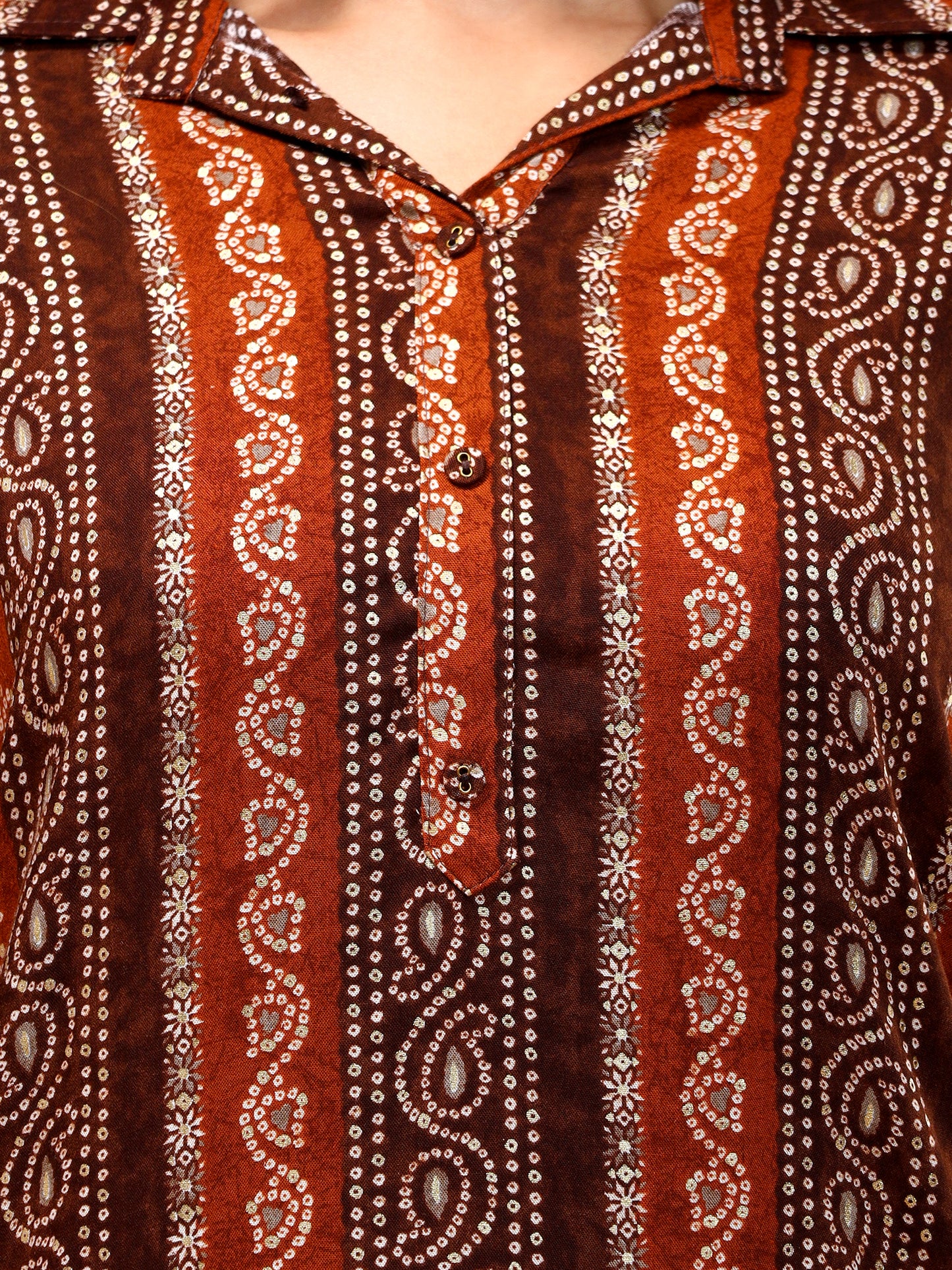 Bandhani Printed Tunic With Trouser - Five Miles