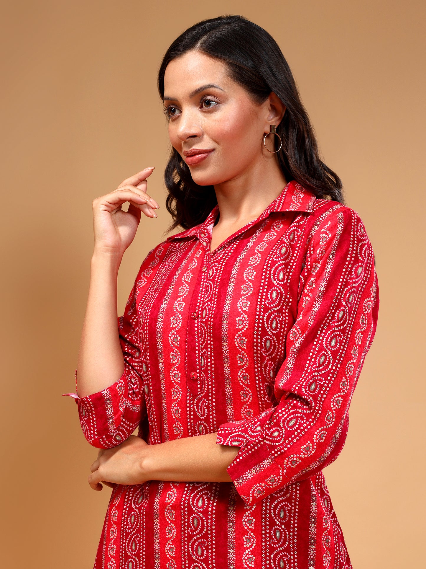 Bandhani Printed Tunic With Trouser - Five Miles