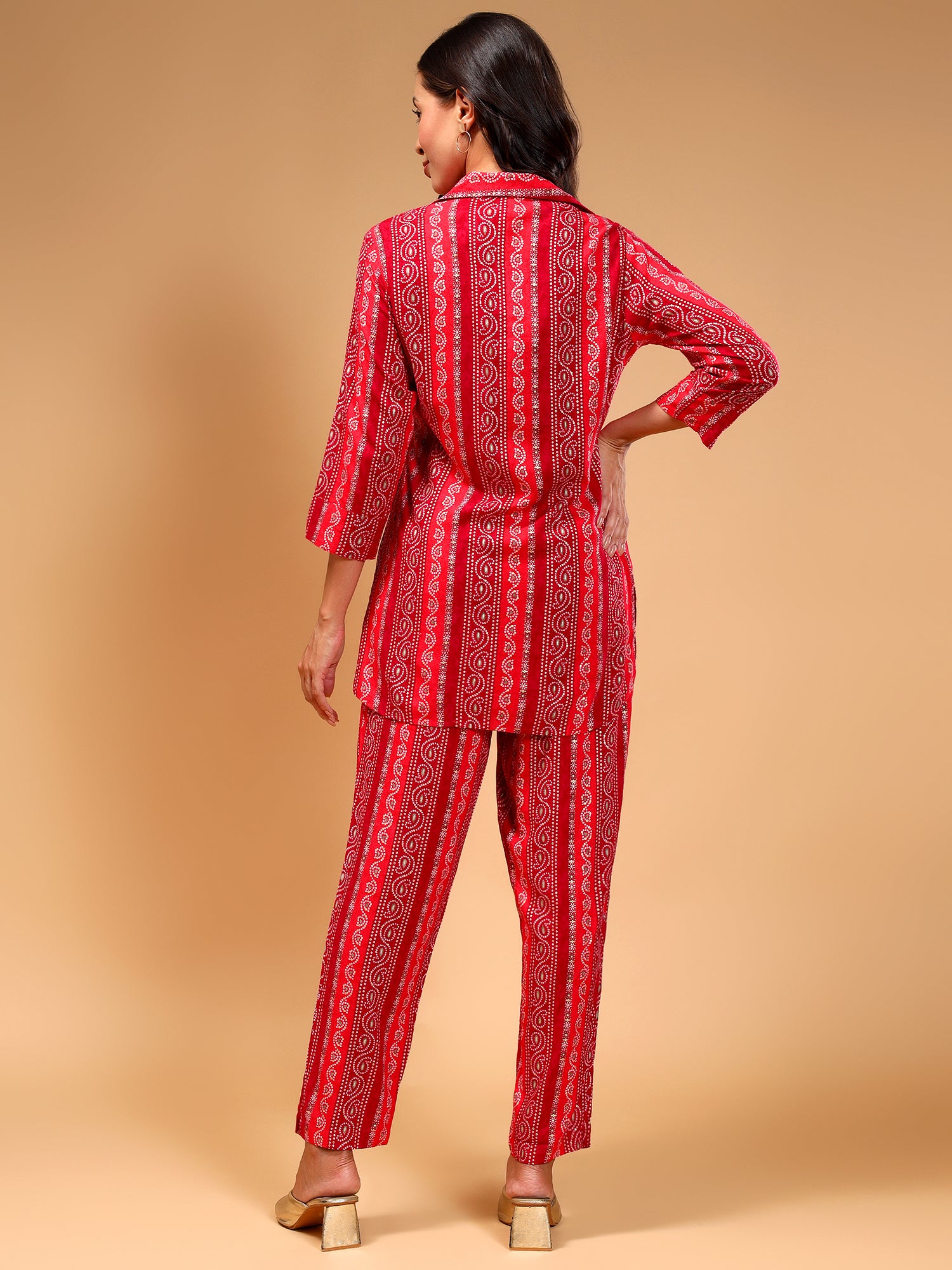 Bandhani Printed Tunic With Trouser - Five Miles