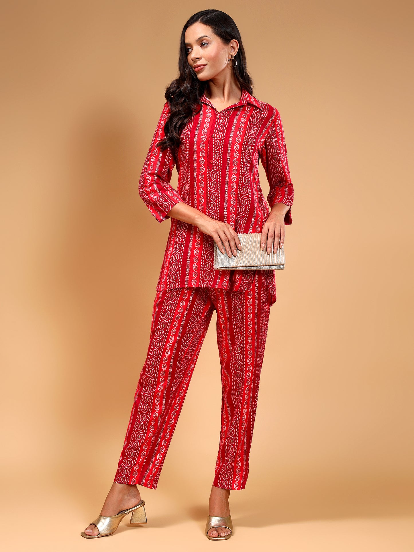 Bandhani Printed Tunic With Trouser - Five Miles