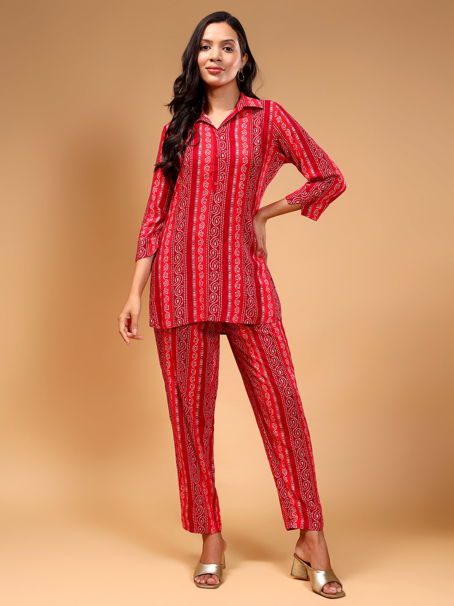 Bandhani Printed Tunic With Trouser - Five Miles