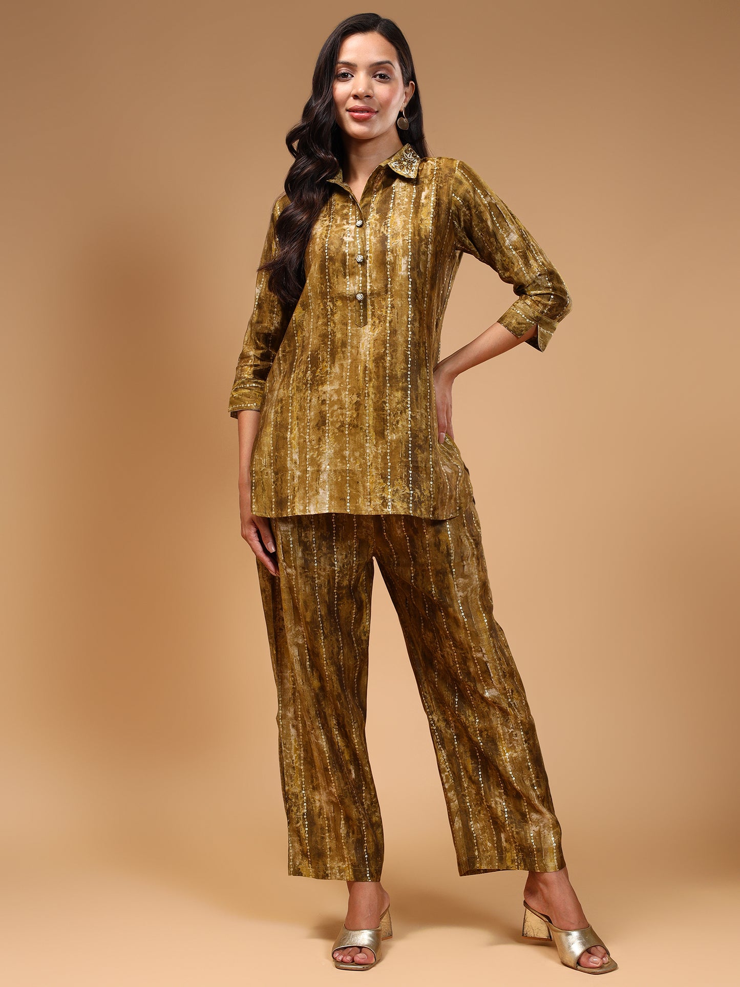 Silk Blend Printed Tunic and Trouser Co-Ords - Five Miles