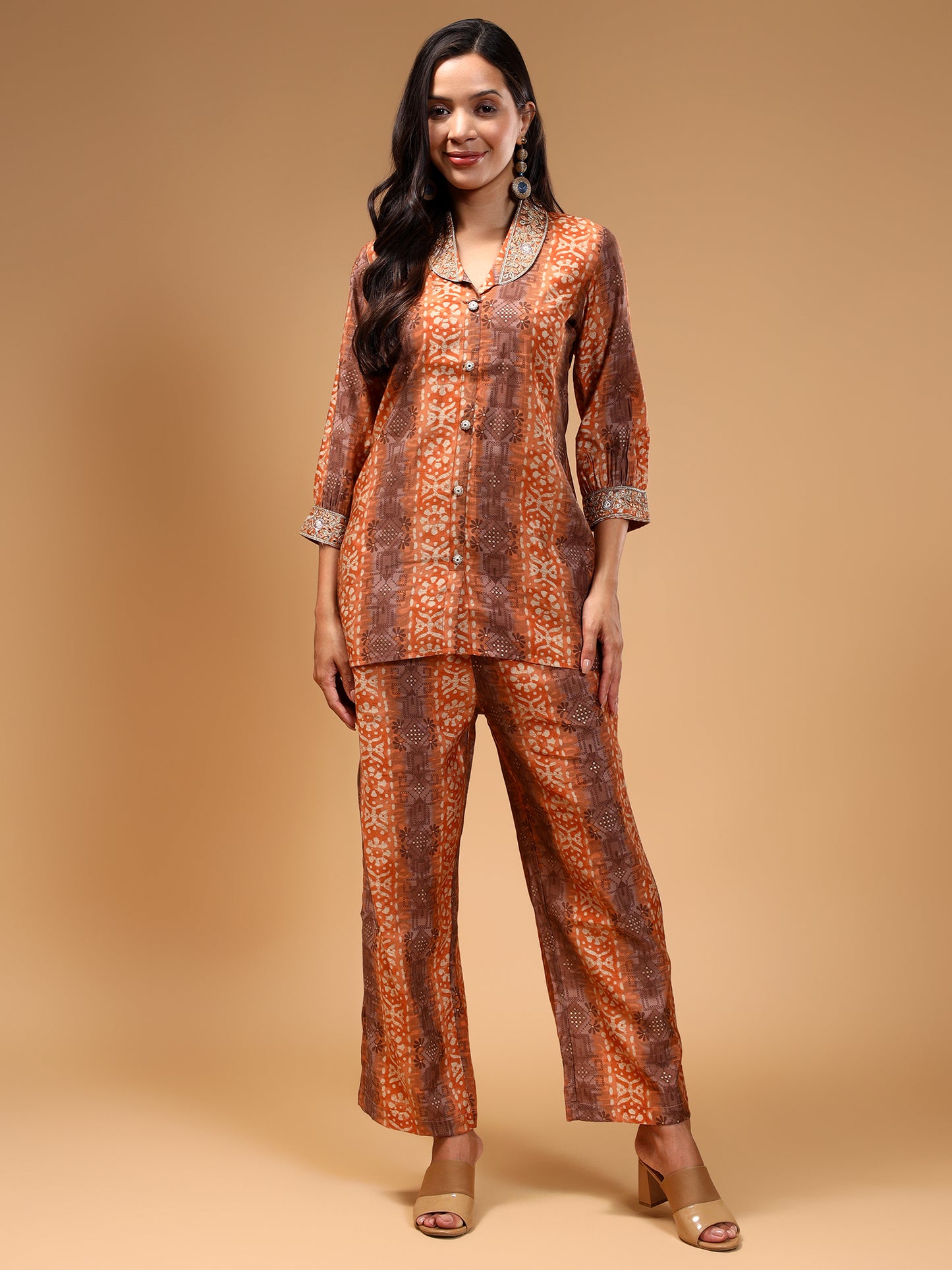 Silk Blend Printed Tunic and Trouser Co-Ords - Five Miles